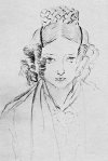 Princess Victoria, Skizze, Selbstportrait; ci. 16-17 Jahre alt. Mir 18 wurde sie Queen of EIng...jpg
